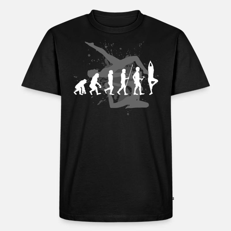 Yoga - Männer Premium Bio T-Shirt - Schwarz