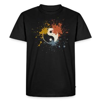 Yin et Yang - T-shirt Premium bio Homme - noir - Devant - Nico (187cm)