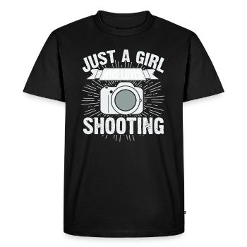 Caméra - T-shirt Premium bio Homme - noir - Devant - Nico (187cm)
