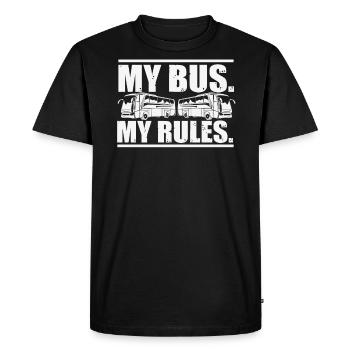 conducteur - T-shirt Premium bio Homme - noir - Devant - Nico (187cm)