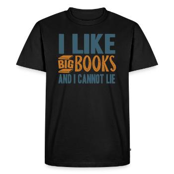 Read books - Men's Premium Organic T-Shirt - black - Front - Nico (187cm)