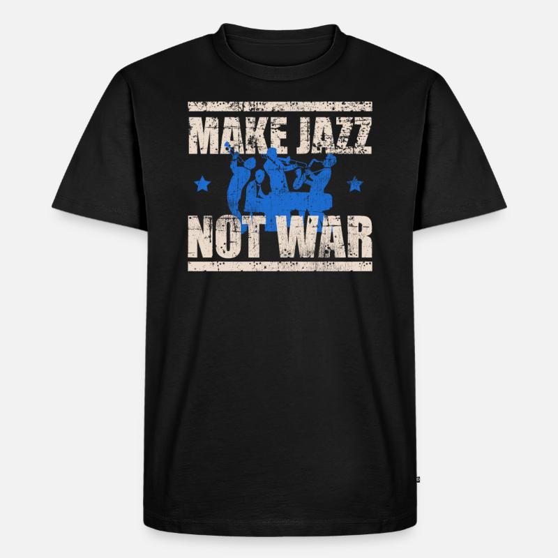 Jazz - Männer Premium Bio T-Shirt - Schwarz