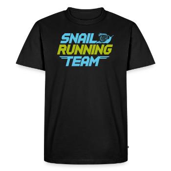 Marathon de course à pied - T-shirt Premium bio Homme - noir - Devant - Nico (187cm)