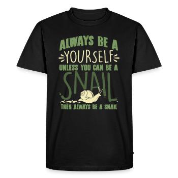 slug - Men's Premium Organic T-Shirt - black - Front - Nico (187cm)