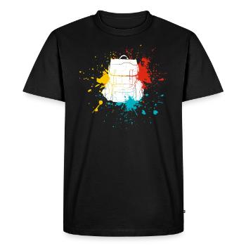 Sac à dos - T-shirt Premium bio Homme - noir - Devant - Nico (187cm)