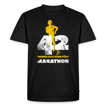 marathon - T-shirt Premium bio Homme - noir - Devant - Nico (187cm)