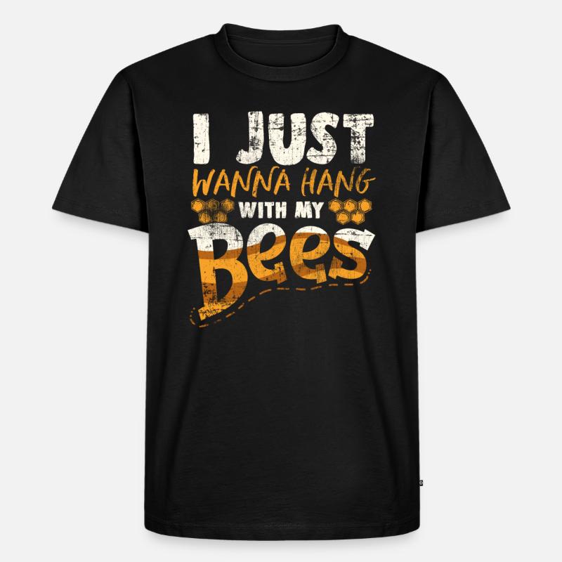 Bienen - Männer Premium Bio T-Shirt - Schwarz