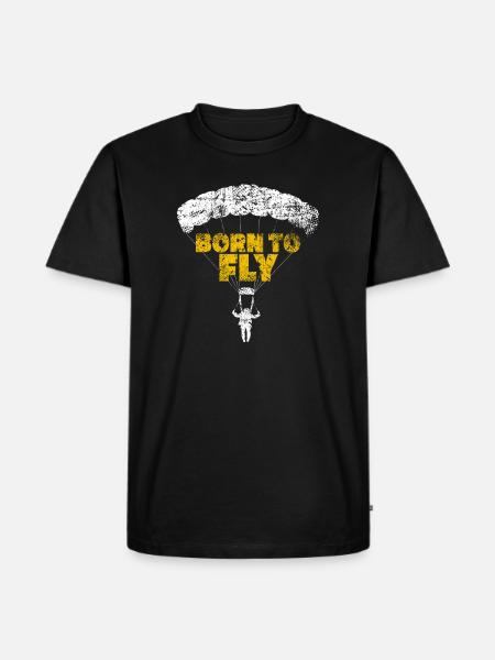 Gleitschirm - Männer Premium Bio T-Shirt - Schwarz