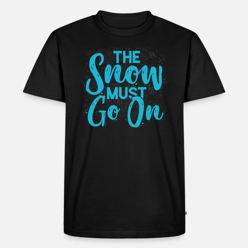 Schnee Winter - Männer Premium Bio T-Shirt - Schwarz