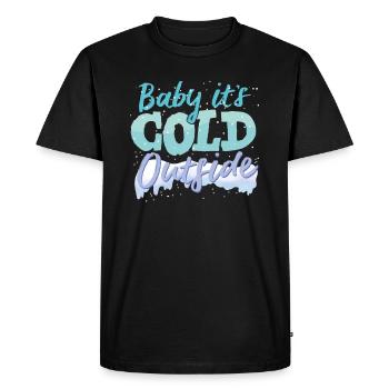 hiver - T-shirt Premium bio Homme - noir - Devant - Nico (187cm)