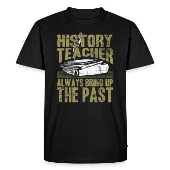 Teacher History History Teacher - Men's Premium Organic T-Shirt - black - Front - Nico (187cm)