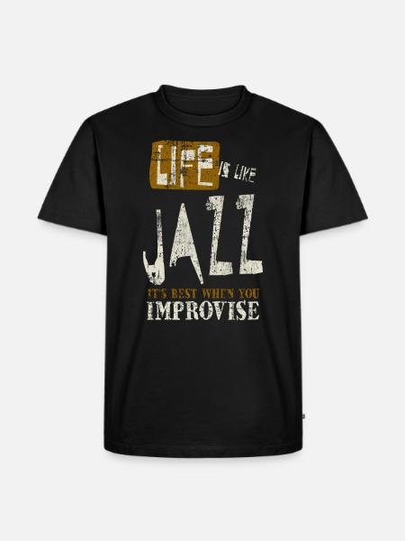 jazz - Men's Premium Organic T-Shirt - black