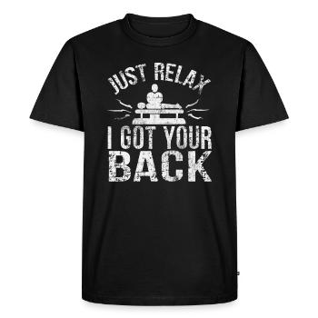 physiothérapeute - T-shirt Premium bio Homme - noir - Devant - Nico (187cm)