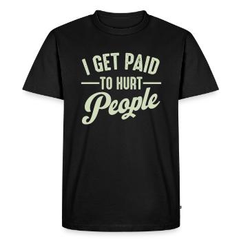 physiothérapeute - T-shirt Premium bio Homme - noir - Devant - Nico (187cm)