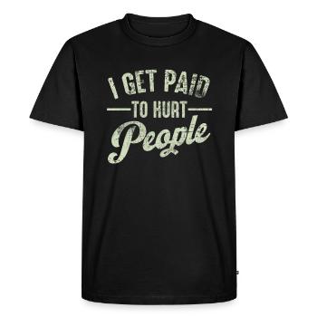 physiothérapeute - T-shirt Premium bio Homme - noir - Devant - Nico (187cm)