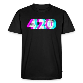 Cannabis 420 - T-shirt Premium bio Homme - noir - Devant - Nico (187cm)