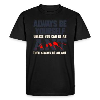 ants - Men's Premium Organic T-Shirt - black - Front - Nico (187cm)