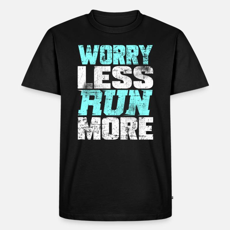 Läufer laufen - Männer Premium Bio T-Shirt - Schwarz