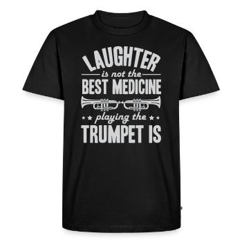 Trumpet trumpeter - Men's Premium Organic T-Shirt - black - Front - Nico (187cm)