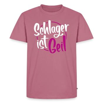 Schlager - Männer Premium Bio T-Shirt - Mauve - Vorne - Nico (187cm)