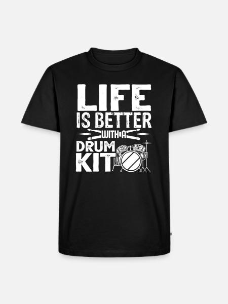 Drums - Men's Premium Organic T-Shirt - black