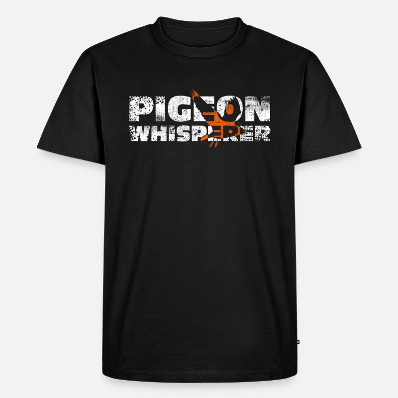 Vogel Tauben - Männer Premium Bio T-Shirt - Schwarz