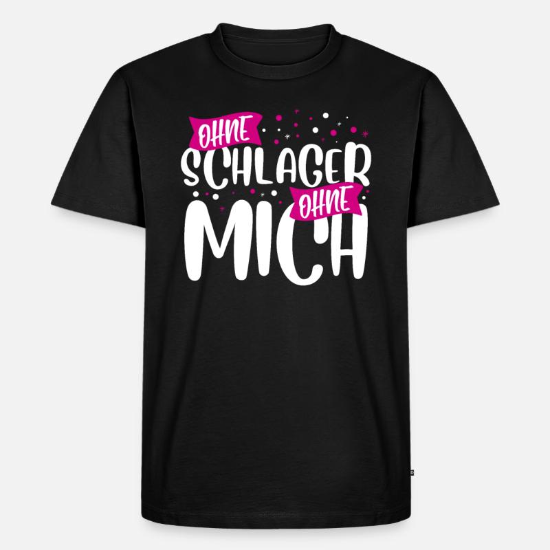 Schlager - Männer Premium Bio T-Shirt - Schwarz