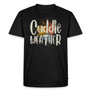 câlins - T-shirt Premium bio Homme - noir - Devant - Nico (187cm)