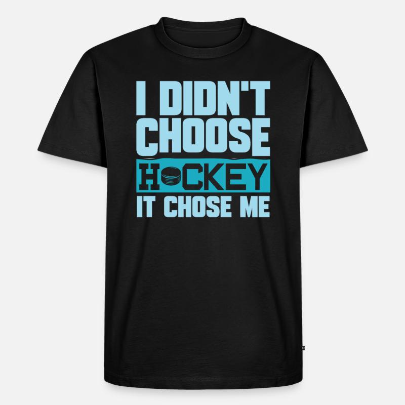 Eishockey - Männer Premium Bio T-Shirt - Schwarz
