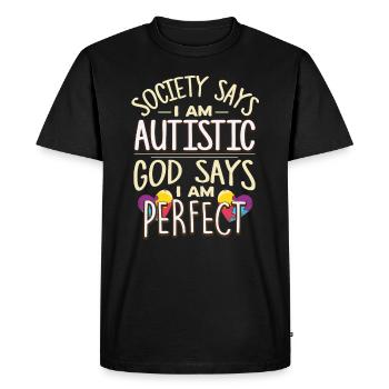 Autiste - T-shirt Premium bio Homme - noir - Devant - Nico (187cm)