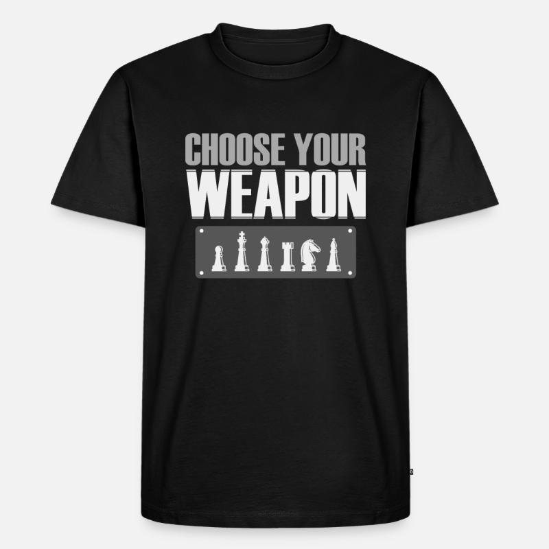 Schach - Männer Premium Bio T-Shirt - Schwarz