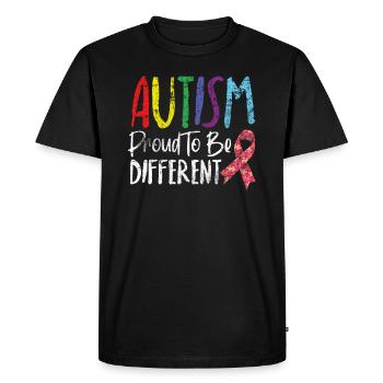 autism - Men's Premium Organic T-Shirt - black - Front - Nico (187cm)