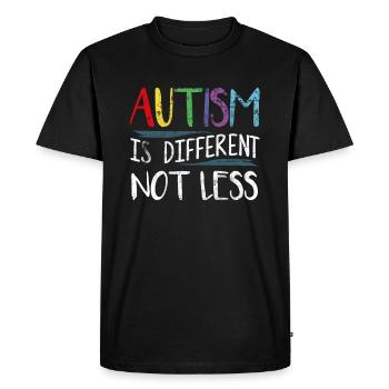 Autisme autistique - T-shirt Premium bio Homme - noir - Devant - Nico (187cm)