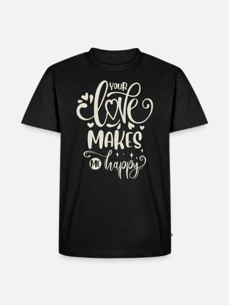 Love quote - Men's Premium Organic T-Shirt - black