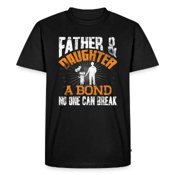 Papa et sa fille - T-shirt Premium bio Homme - noir - Devant - Nico (187cm)