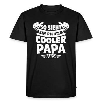 Cool dad - Men's Premium Organic T-Shirt - black - Front - Nico (187cm)