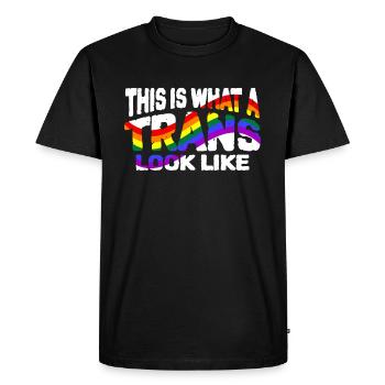 transgenre - T-shirt Premium bio Homme - noir - Devant - Nico (187cm)