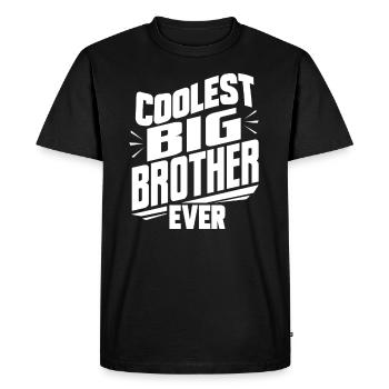 Grand frère - T-shirt Premium bio Homme - noir - Devant - Nico (187cm)