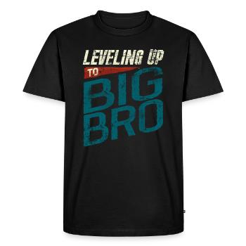 Grand frère - T-shirt Premium bio Homme - noir - Devant - Nico (187cm)