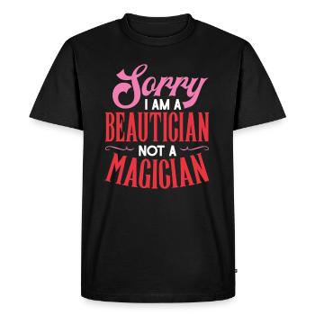 beautician - Men's Premium Organic T-Shirt - black - Front - Nico (187cm)