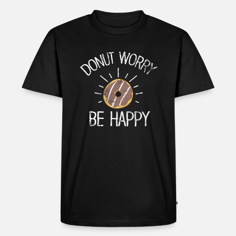 Donut - Männer Premium Bio T-Shirt - Schwarz