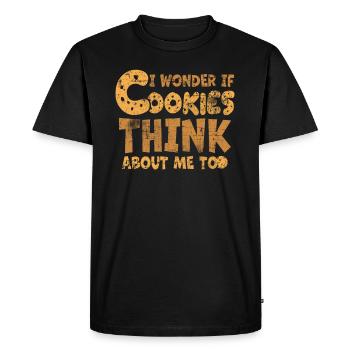 cookies - T-shirt Premium bio Homme - noir - Devant - Nico (187cm)