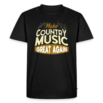 Musique country - T-shirt Premium bio Homme - noir - Devant - Nico (187cm)