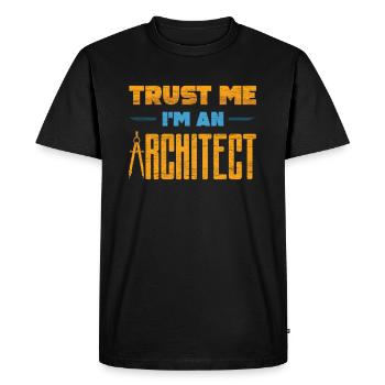 architecte - T-shirt Premium bio Homme - noir - Devant - Nico (187cm)