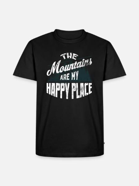 mountains - Men's Premium Organic T-Shirt - black