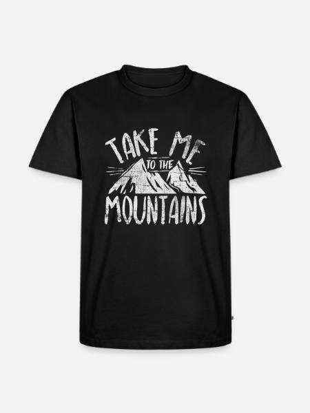 mountains - Men's Premium Organic T-Shirt - black