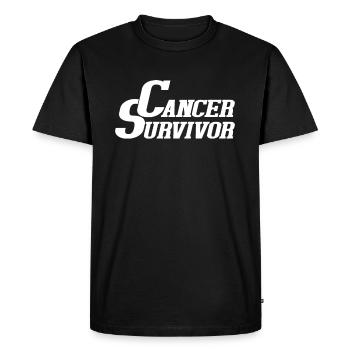 Survivante du cancer - T-shirt Premium bio Homme - noir - Devant - Nico (187cm)