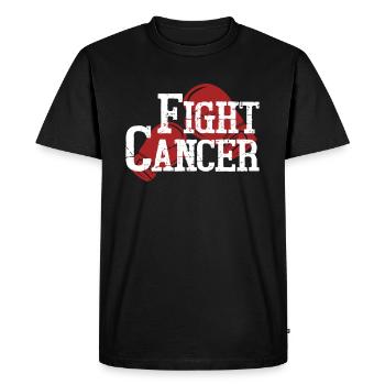 Combattre le cancer - T-shirt Premium bio Homme - noir - Devant - Nico (187cm)
