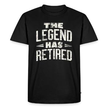 pensioner - Men's Premium Organic T-Shirt - black - Front - Nico (187cm)