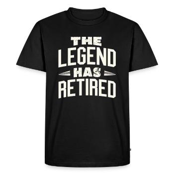 The legend is retired - Men's Premium Organic T-Shirt - black - Front - Nico (187cm)